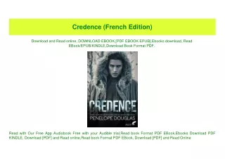 (READ-PDF!) Credence (French Edition) PDF