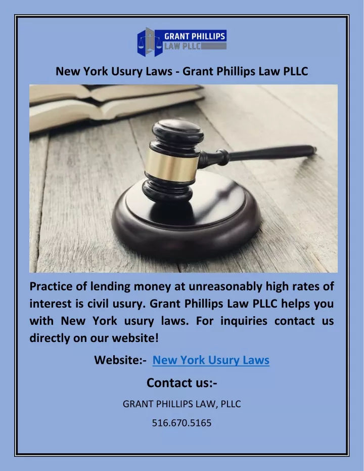 new york usury laws grant phillips law pllc