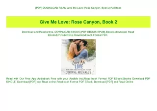 [PDF] DOWNLOAD READ Give Me Love Rose Canyon  Book 2 Full Book