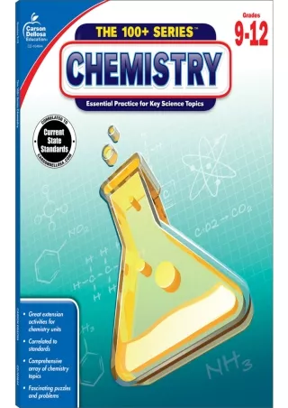 Carson Dellosa The 100 Series Chemistry Workbook Grades 9 12 Science Book