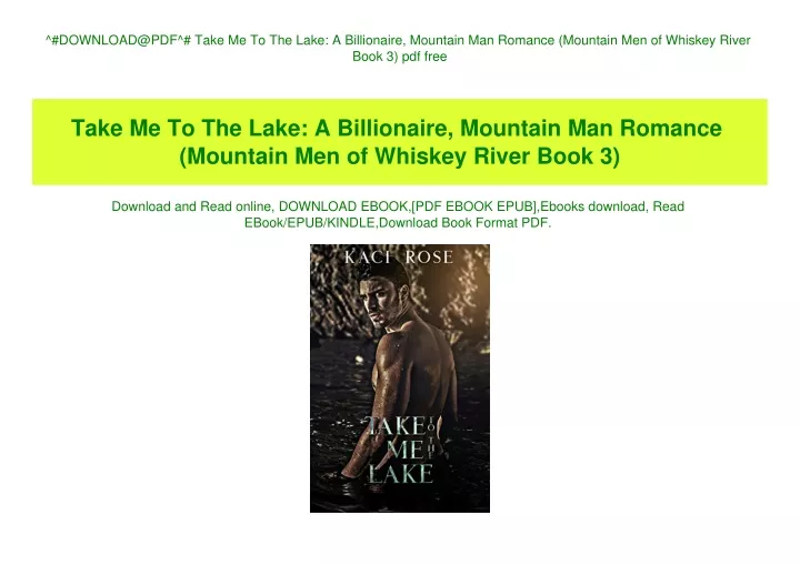 download@pdf take me to the lake a billionaire