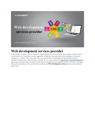 web development services provider every business