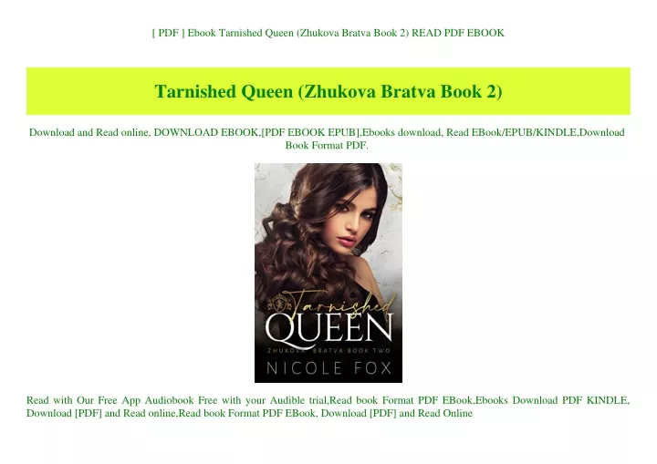 pdf ebook tarnished queen zhukova bratva book