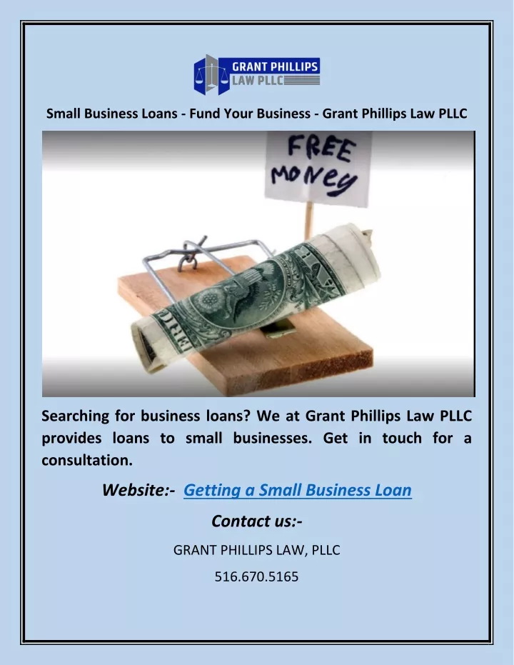 small business loans fund your business grant