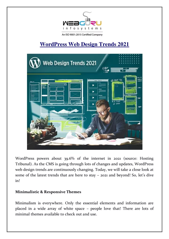 wordpress web design trends 2021