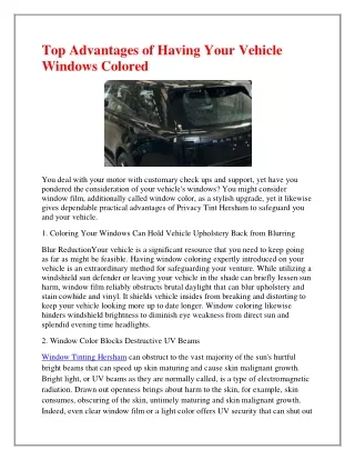 top advantages of having your vehicle windows