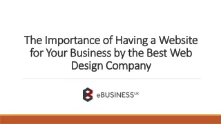 the importance of having a website for your business by the best web design company