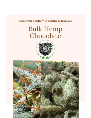 Get Healthy & Delicious Bulk Hemp Chocolate at Online Weed Dispensary