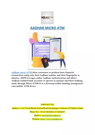 Aadhar Micro ATM