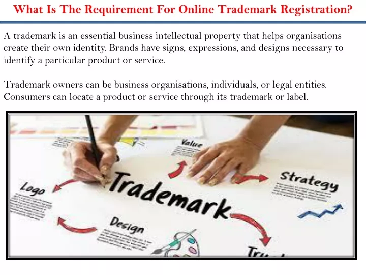 what is the requirement for online trademark