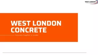 Concrete Supplier in London - WEST LONDON CONCRETE