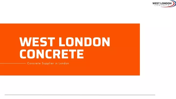 west london concrete concrete supplier in london