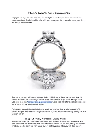 An Exquisite Collection Of Verragio Engagement Rings For You
