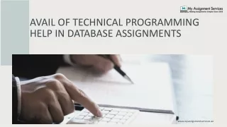 avail of technical programming help in database