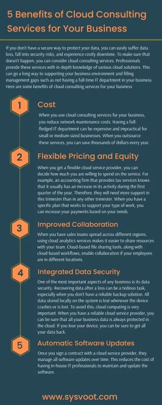 5 benefits of cloud consulting services for your