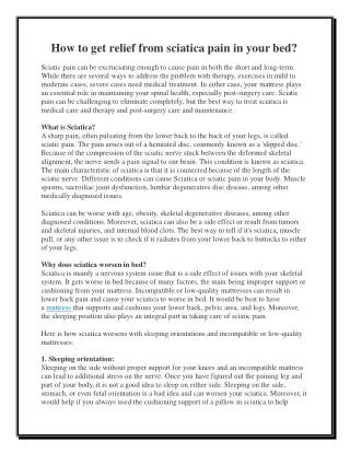 how to get relief from sciatica pain in your