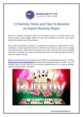 11 Rummy Tricks & Tips to Become an Expert Rummy Player