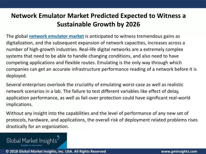 network emulator market predicted expected