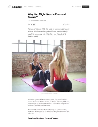 Why You Might Need a Personal Trainer?