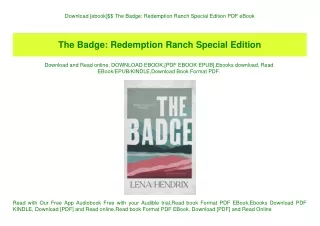 Download [ebook]$$ The Badge Redemption Ranch Special Edition PDF eBook