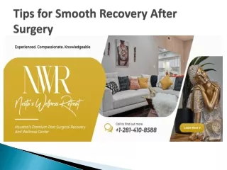 Tips for Smooth Recovery after Surgery - Nesta's Wellness Retreat