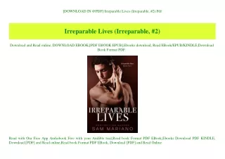 [DOWNLOAD IN @PDF] Irreparable Lives (Irreparable  #2) Pdf