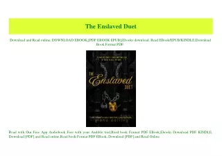 (READ)^ The Enslaved Duet {PDF EBOOK EPUB KINDLE}
