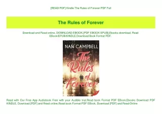 [READ PDF] Kindle The Rules of Forever PDF Full