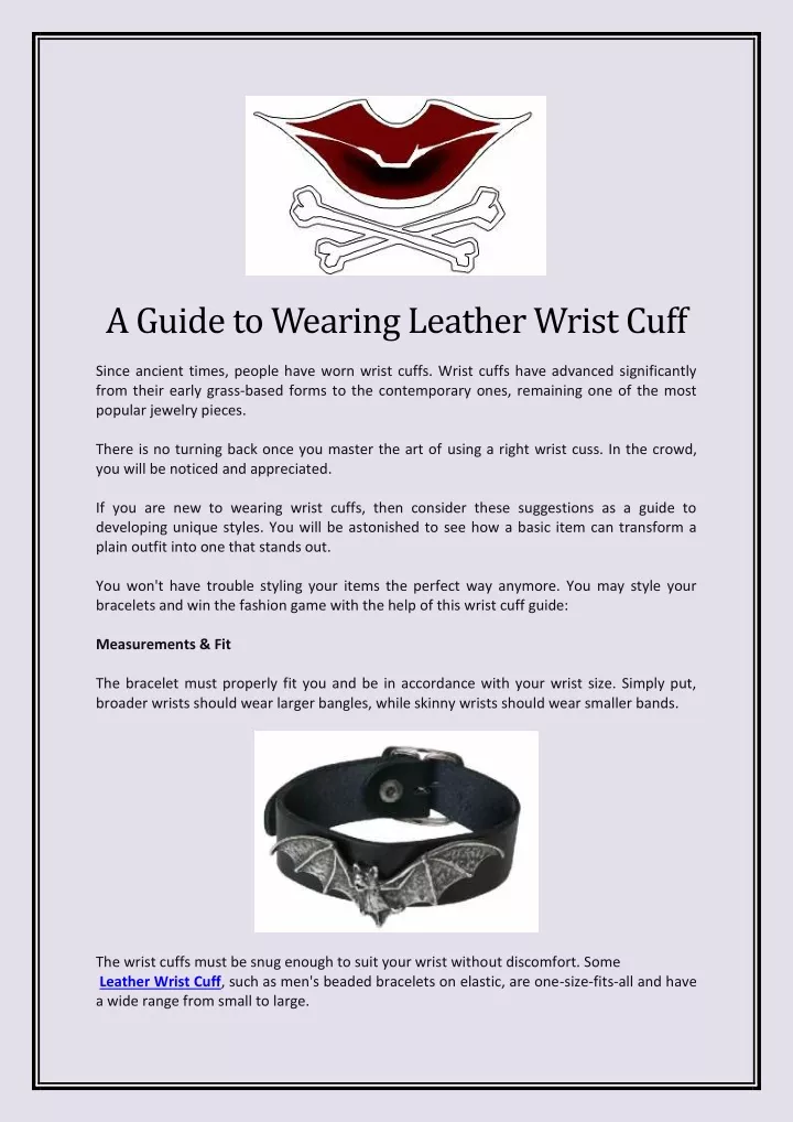 a guide to wearing leather wrist cuff