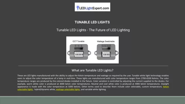 tunable led lights