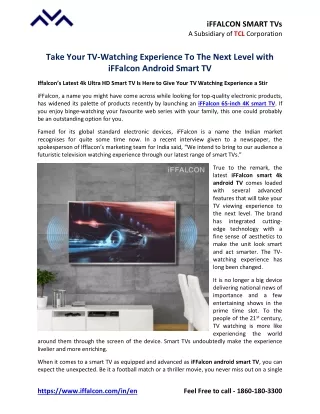 iffalcon smart tvs a subsidiary of tcl corporation