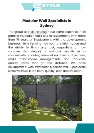modular walls sydney