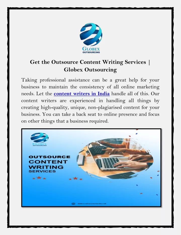 get the outsource content writing services globex