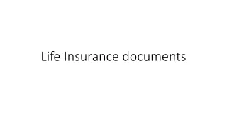 Life Insurance documents