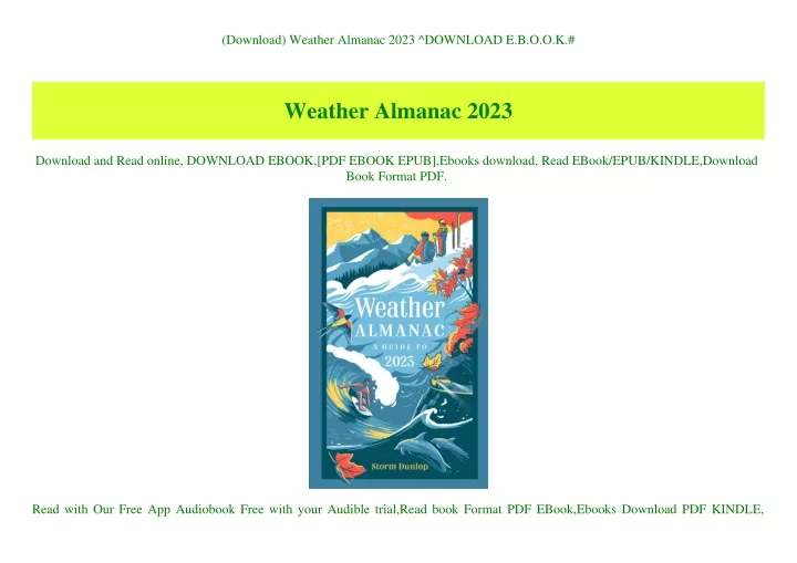 download weather almanac 2023 download e b o o k