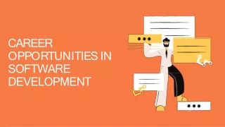 Career opportunities in software development