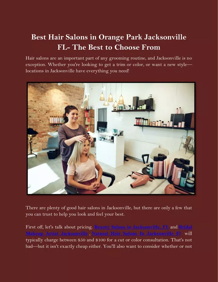 best hair salons in orange park jacksonville