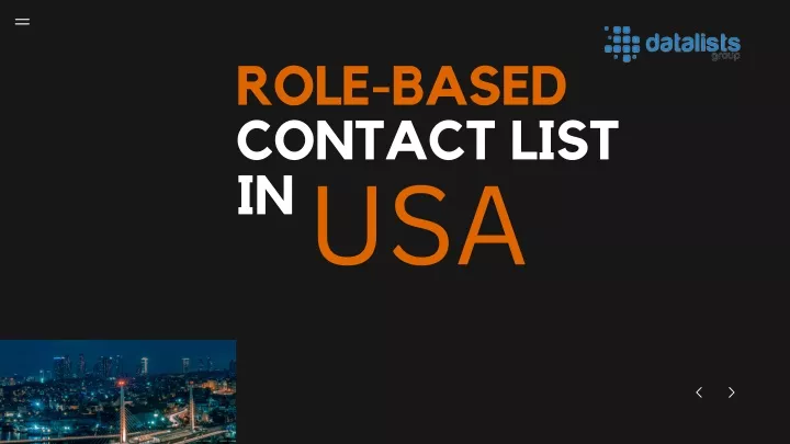 role based contact list in usa