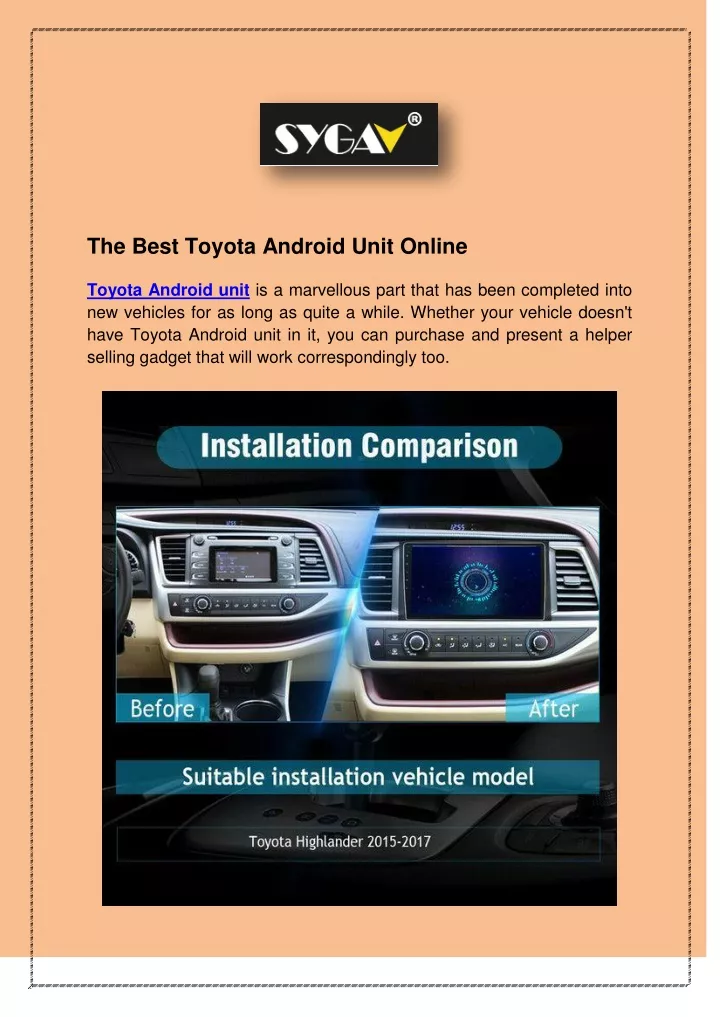 the best toyota android unit online toyota