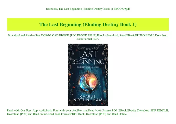 textbook the last beginning eluding destiny book