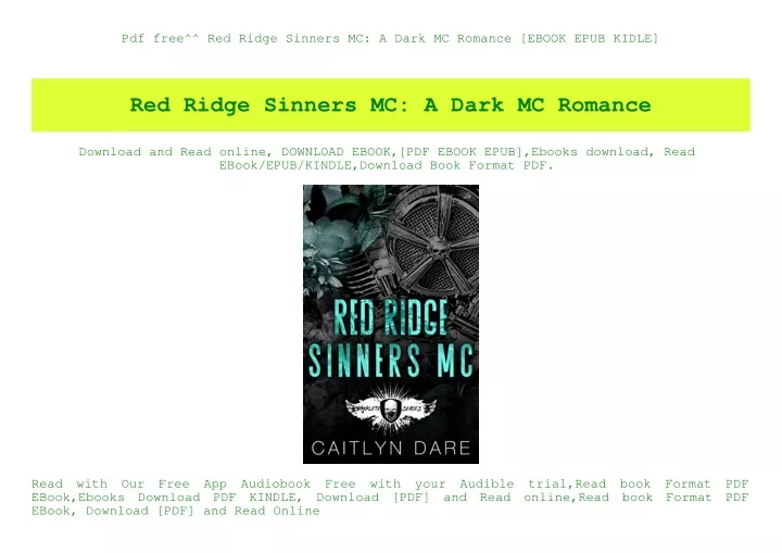 pdf free red ridge sinners mc a dark mc romance