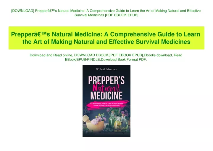 download prepper s natural medicine
