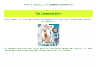PDF [Download] The Chameleon Effect [[FREE] [READ] [DOWNLOAD]]