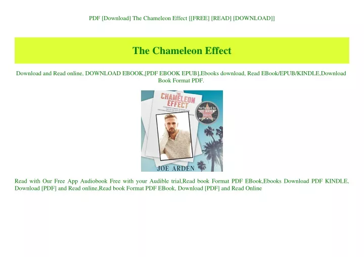 pdf download the chameleon effect free read