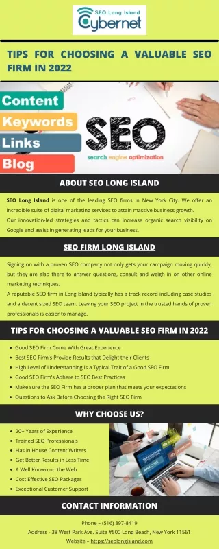 tips for choosing a valuable seo firm in 2022