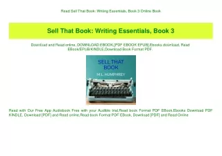 read sell that book writing essentials book