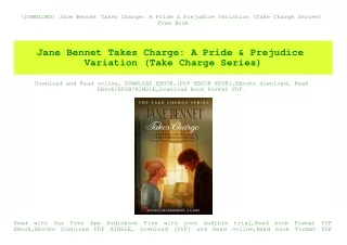 {DOWNLOAD} Jane Bennet Takes Charge A Pride & Prejudice Variation (Take Charge Series) Free Book