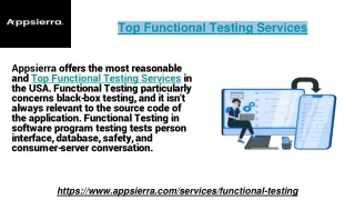 Top Functional Testing Services
