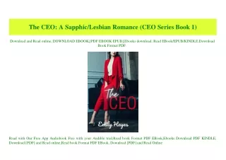 (READ)^ The CEO A SapphicLesbian Romance (CEO Series Book 1) [EBOOK PDF]