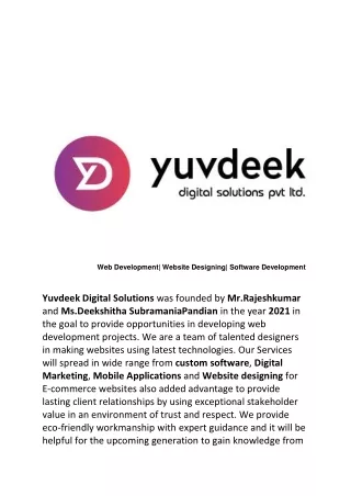 Yuvdeek Digital Solutions -word document